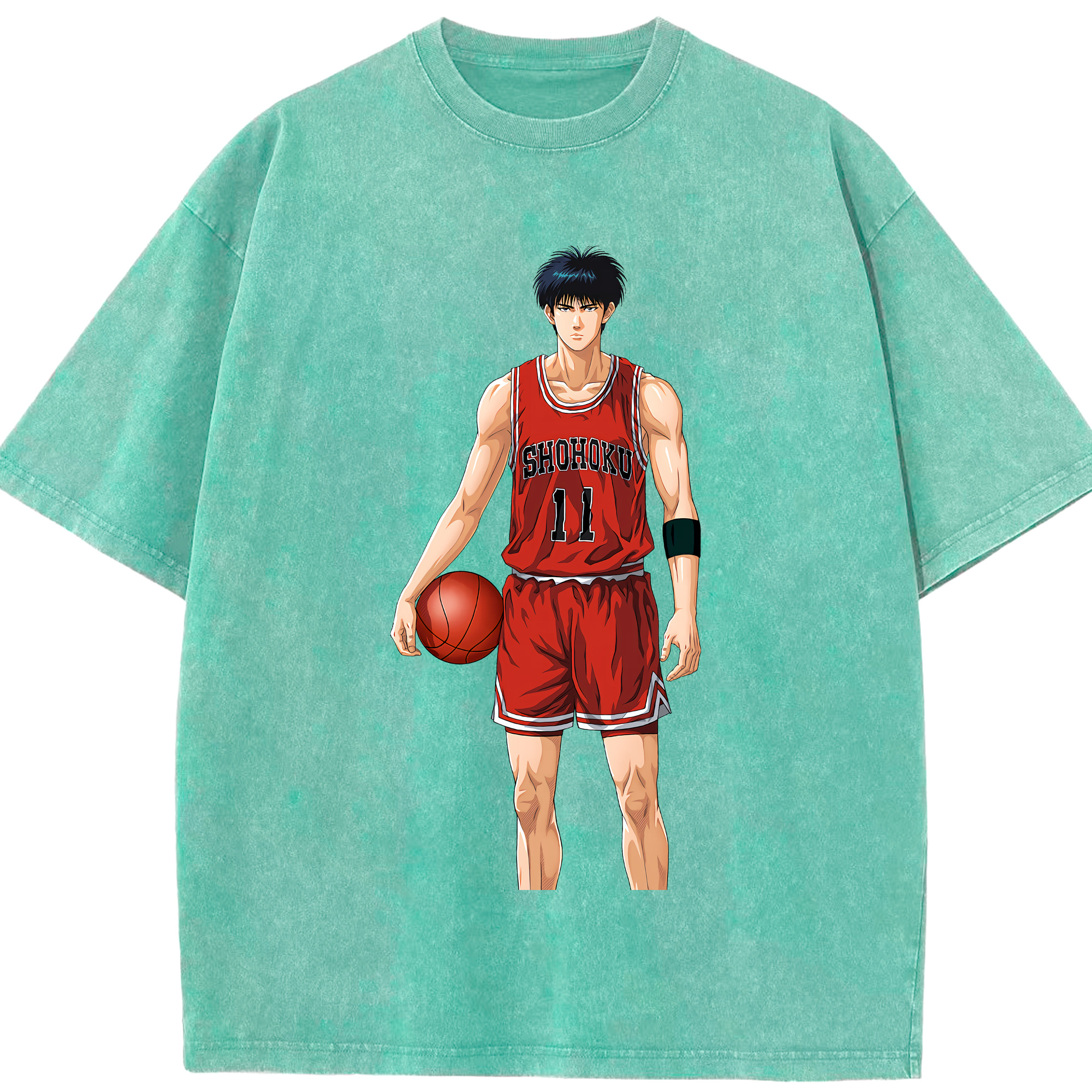 （画像用） SLAM DUNK／スラムダンク 綿100% ヴィンテージ風 半袖Tシャツ（フロントプリント）